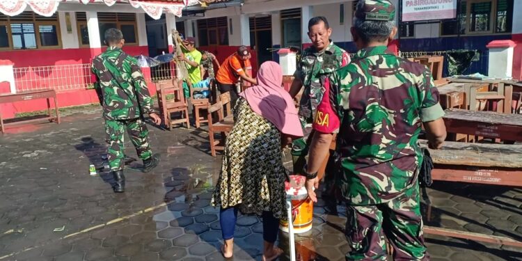 Danramil 0608-09 Ciranjang Pimpin Karbak Pasca Banjir